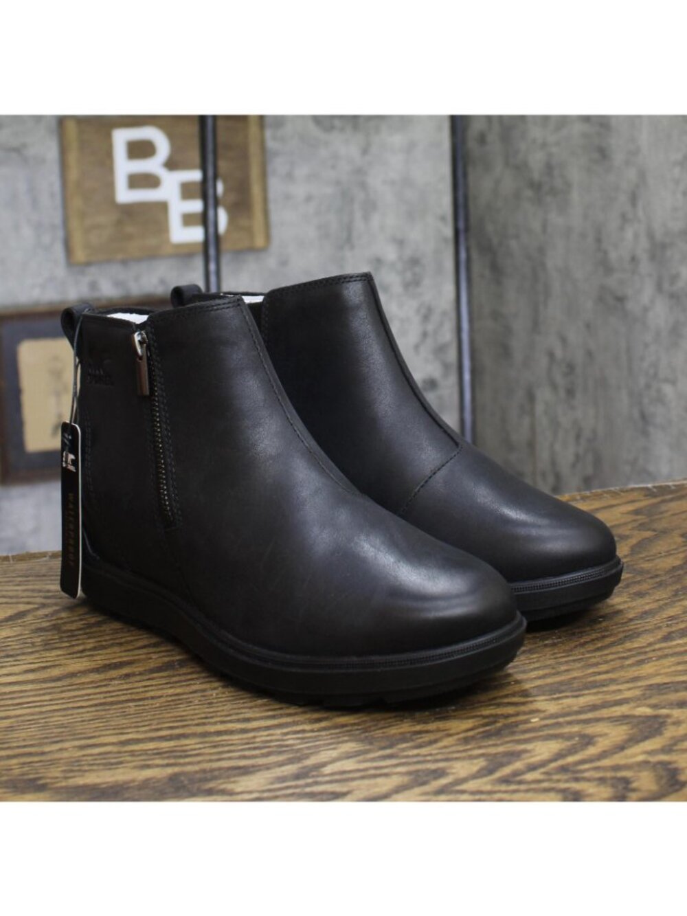 NWT Sorel Womens Evie II Zip Wedge Ankle Boot 2056371 Black / Black 8.5M - Picture 8 of 16